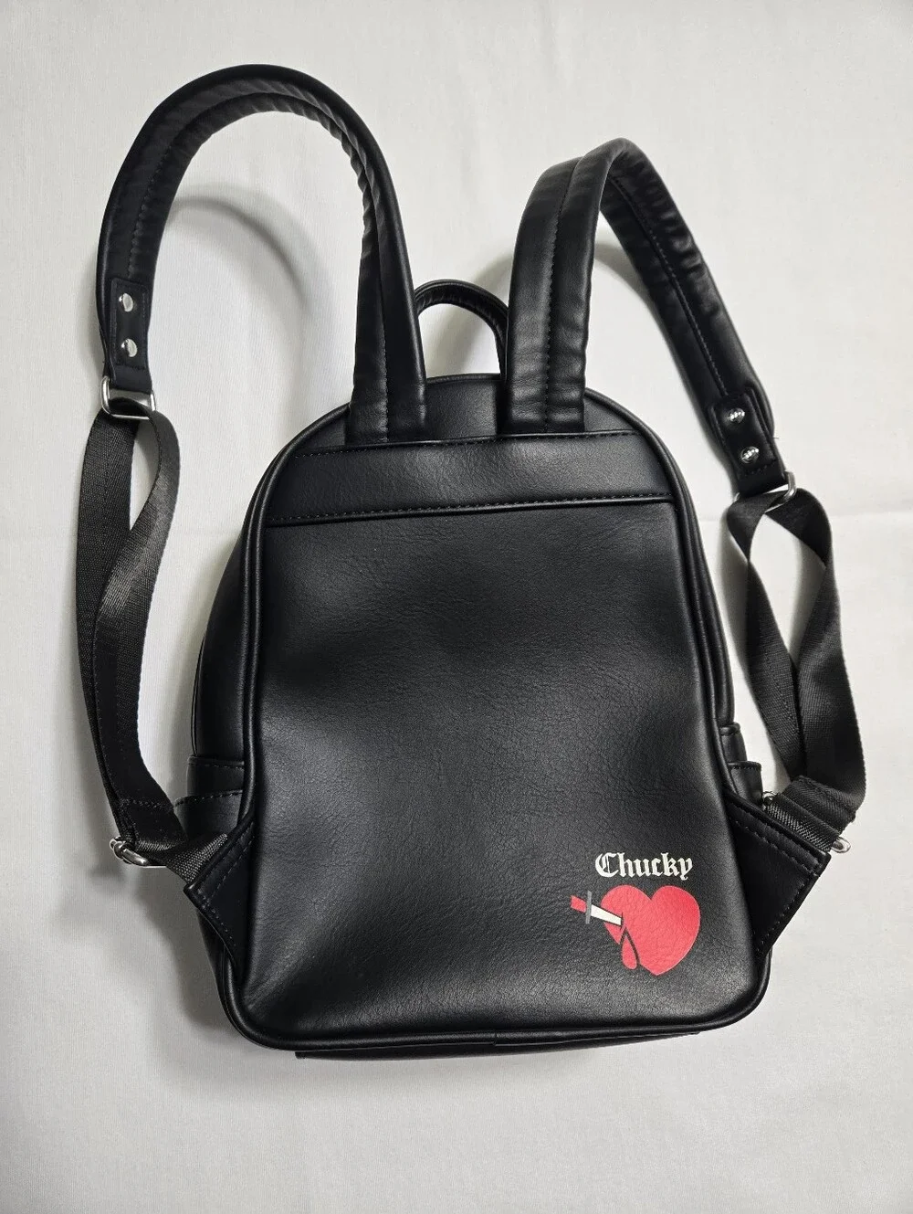 loungefly x Bride Of Chucky Tiffany Mini Backpack Black Zip Everyday